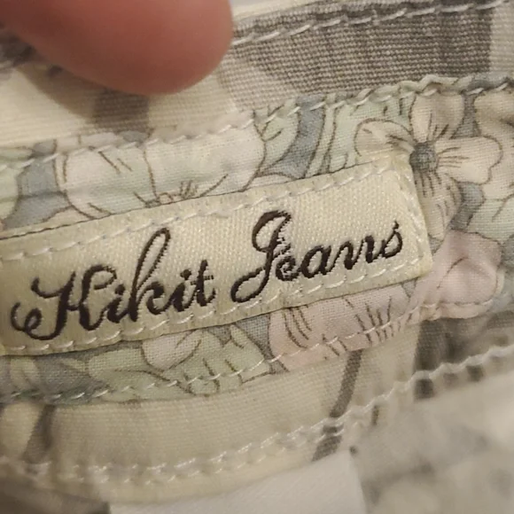 Kikit Jeans skorts size 14 floral tropical print - Picture 4 of 10